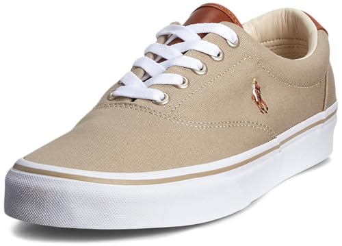 POLO RALPH LAUREN Keaton Pony Sneaker für Herren, Hampton Khaki Multi Pp, 42.5 EU von POLO RALPH LAUREN