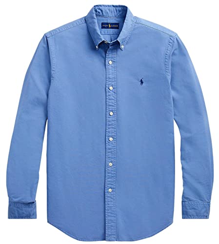 POLO RALPH LAUREN Klassisches Oxford-Hemd für Herren mit langen Ärmeln, (Frühjahr/Sommer 2023) Bastille Blau, XX-Large von POLO RALPH LAUREN