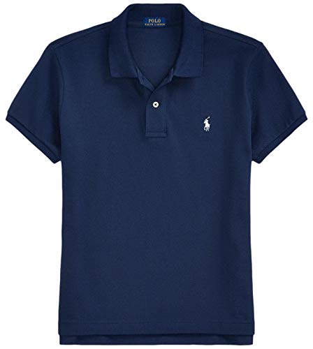 Polo RL Damen Pony Shirt Classic Fit Mesh, French Navy, Groß von POLO RALPH LAUREN