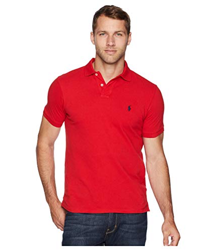 Polo Ralph Lauren Herren Brauch Schlank Fit Mesh Polo Shirt (XX-Large, Rot) von POLO RALPH LAUREN