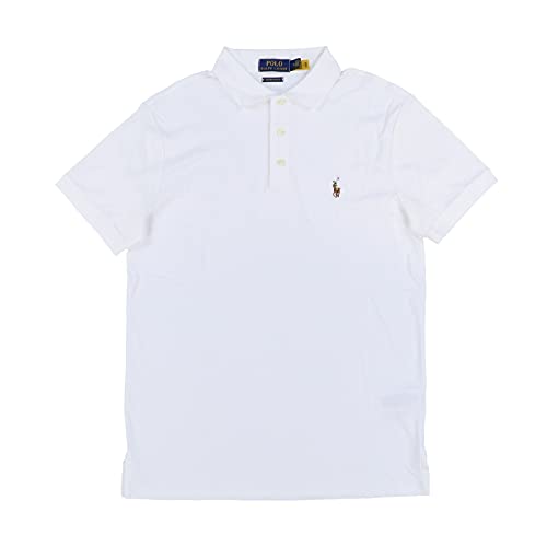 Polo Ralph Lauren Herren Custom Slim Fit Interlock Poloshirt, Weiss/opulenter Garten, XL von POLO RALPH LAUREN