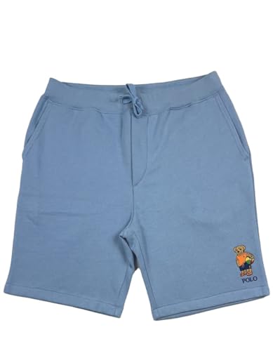 Polo Ralph Lauren Herren Shorts Baumwolle/Polyester Mischung Bär Fleece, Blau, Groß von POLO RALPH LAUREN