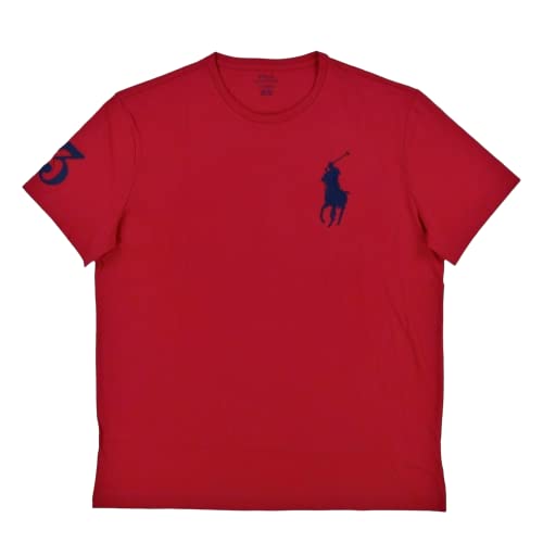 Polo Ralph Lauren Herren-T-Shirt mit Rundhalsausschnitt, Rot (Marineblau), L von POLO RALPH LAUREN