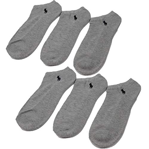 Polo Ralph Lauren Polo Logo Herren Socken No Show Grau mit schwarzem Pony, 6 Paar Polo Ralph Lauren Polo Logo Herren Socken No Show Grau mit schwarzem Pony, 6 Paar von Polo Ralph Lauren
