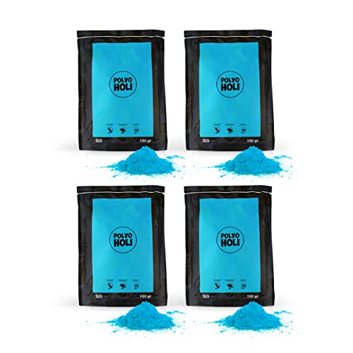 POLVO HOLI – Babyparty-Paket, 4 Beutel à 100 g – verrät das Geschlecht des Babys. (Blau) von POLVO HOLI