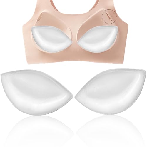 POMAMZ Silikon BH Einlagen Silikon-BH-Pads Einsätze, Bikini-Push-Up-Pads, abnehmbare künstliche Brüste, BH-Füller, Silikon-Huhnfilet-BH-Einsätze, farblos, Einheitsgröße POMAMZ Silikon BH Einlagen Silikon-BH-Pads Einsätze, Bikini-Push-Up-Pads, abnehmbare künstliche Brüste, BH-Füller, Silikon-Huhnfilet-BH-Einsätze, farblos, Einheitsgröße von POMAMZ