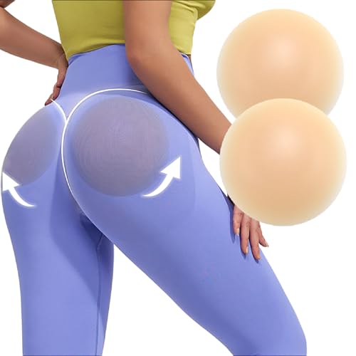 POMAMZ Silikon Hüftpolster für Damen - Wiederverwendbare Selbstklebende Po-Formende Unterwäsche, Unsichtbare Körperformung mit Hautton-Anpassung (Beige),L von POMAMZ