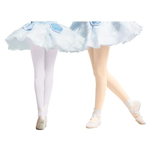 PONCEAU Ballettstrumpfhose Mädchen - Strumpfhose Kinder Ballett Superweich, Hochdehnbar & Anti-Rutsch für Tanz, Schule & Alltag von PONCEAU