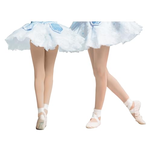 PONCEAU Ballettstrumpfhose Mädchen - Strumpfhose Kinder Ballett Superweich, Hochdehnbar & Anti-Rutsch für Tanz, Schule & Alltag von PONCEAU