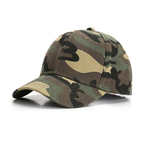 PONCEAU Baseball Cap Jungen Baseballkappe Sonnenhut Kids Mütze Snapback Cap Kinder Verstellbare Kappe Hut für Jungen Mädchen Armeegrün Camouflage von PONCEAU