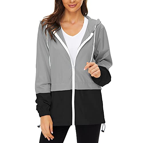 PONCEAU Damen Wasserdicht Frauen Regenmantel Windbreaker Dünne Hooded Trenchcoats Fahrrad Regenjacken Windjacke Packbar Reisen Active Outdoor Leichte PONCEAU Damen Wasserdicht Frauen Regenmantel Windbreaker Dünne Hooded Trenchcoats Fahrrad Regenjacken Windjacke Packbar Reisen Active Outdoor Leichte von PONCEAU