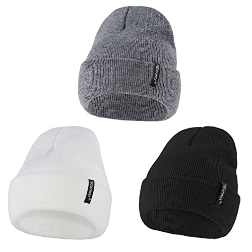 PONCEAU Mütze Baby Beanie Kleinkind Kind Weiche Wintermützen Strickmütze Jungen Mädchen Warme Wintermütze Neugeborene S (0-3 Jahre) von PONCEAU