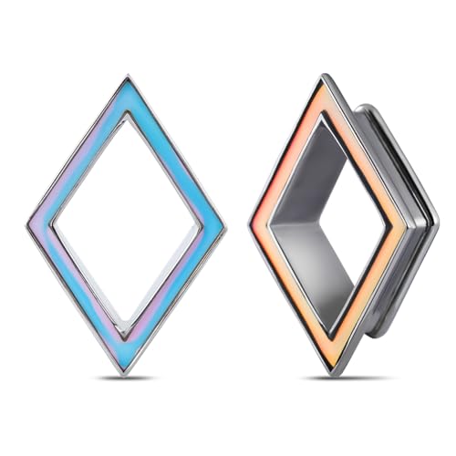 PONWAG 1 Paar 2g 0g 00g Tropfen Rhombus Ohren Dehnung Tunnel Stecker Opal Doppelt Flared Edelstahl Saddle Plug Piercing Schmuck für Frauen von PONWAG