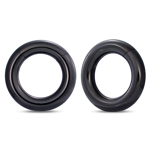 PONWAG 1 Paar nahtlose Ohrgewichte Hoop Gauge für gedehnte Ohren Dangle Gauge Hanger 0g Plug Tunnles für Ohr Frauen Body Piercing Schmuck von PONWAG