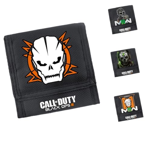 POONGNEE Kinder Geldbörse Leinwand Dreifach Brieftasche Wallet Call of Duty Geldbörse Cartoon Geschenk(Stil 4) von POONGNEE