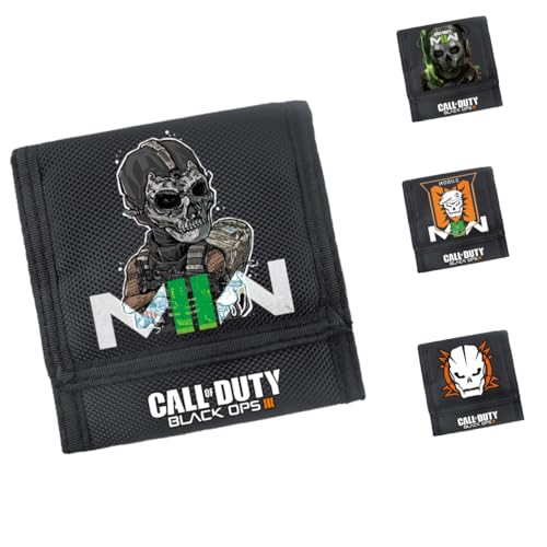 POONGNEE Kinder Geldbörse Leinwand Dreifach Brieftasche Wallet Call of Duty Geldbörse Cartoon Geschenk(Stil 1) von POONGNEE