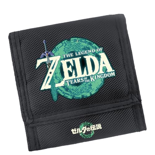 POONGNEE Game Kid Geldbörse The Legend of Zelda Canvas Trifold Geldbörse Geschenk für Männer Teenager Jungen Mädchen, Schwarz, Stil 3 von POONGNEE