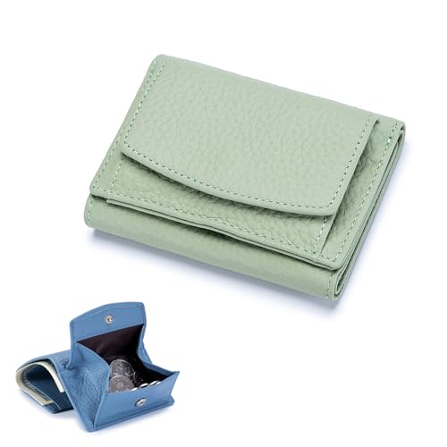 2024 Kartenhalter aus echtem Leder, RFID-blockierend, Organizer, Tasche, Mini-Geldbörse, Uni, Anti-Kreditkartenbetrug, faltbare Mini-Geldbörse, J von POOULR