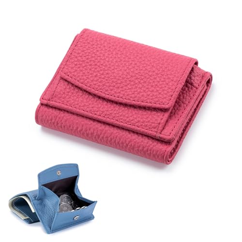 2024 Kartenhalter aus echtem Leder, RFID-blockierend, Organizer, Tasche, Mini-Geldbörse, Unisex, Anti-Kreditkartenbetrug, faltbare Mini-Geldbörse, Q von POOULR