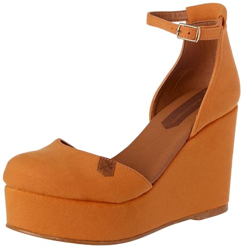 POPA Damen Keil Ambolo Suede Orange Sneaker, 36 EU von POPA