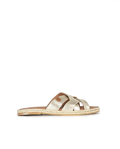 POPA Damen Menorquina Flat Mifes Laminiert Gold Sandalen, 36 EU von POPA