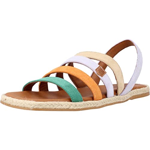 POPA Damen Menorquina Plana Itamut Spaltleder Mehrfarbig Sandalen, bunt, 40 EU von POPA