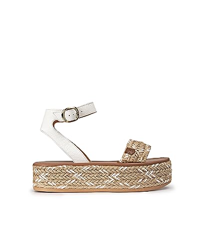 POPA Damen Menorquina Plattform Albir Chiara Weiß Sandalen, 36 EU von POPA