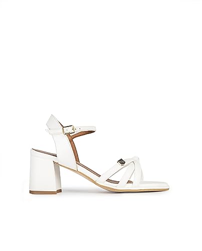 POPA Damen Sandalia Tacón Lipez Full Blanco Durchgängies Plateau Sandalen, 40 EU von POPA