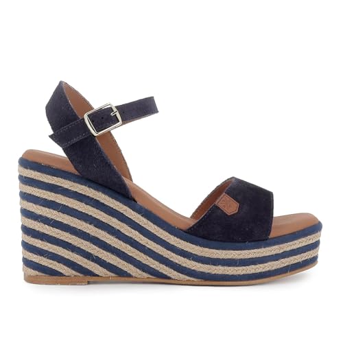 POPA Korallenroter Keilabsatz, Marineblau, Spaltleder, blau, 38 EU POPA Korallenroter Keilabsatz, Marineblau, Spaltleder, blau, 38 EU von POPA