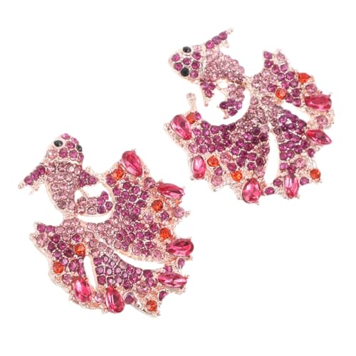 POPETPOP 1 Paar Damen-ohrringe Mit Strasssteinen Und Fischmotiv, Vintage-statement-schmuck, Modisches Kostüm-accessoire Für Partys Und Den Alltag POPETPOP 1 Paar Damen-ohrringe Mit Strasssteinen Und Fischmotiv, Vintage-statement-schmuck, Modisches Kostüm-accessoire Für Partys Und Den Alltag von POPETPOP