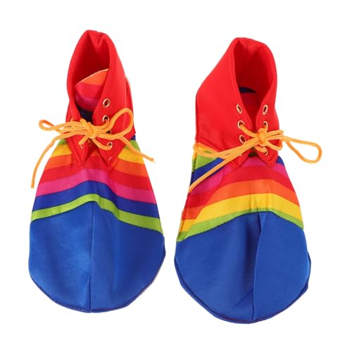 POPETPOP 1 Paar Farbenfrohe Lustige Clownschuhe Halloween Clown Kostüme Schuhe Unisex Partyschuhe Für Clown Cosplay Bühne Performances Urlaubsveranstaltungen von POPETPOP