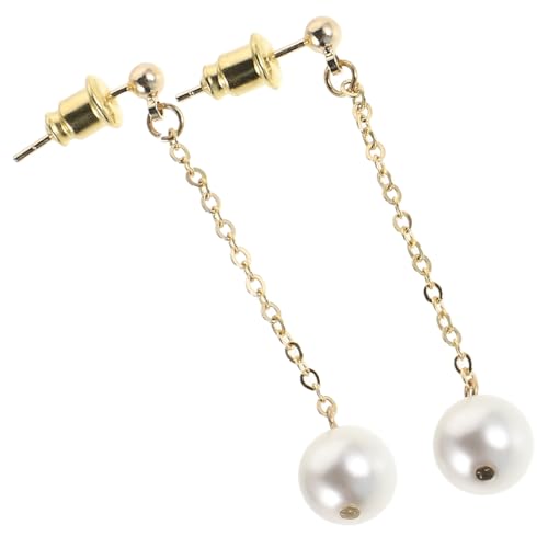 POPETPOP Perlenohrringe Mit Quaste Für Damen Lange Kettenohrringe Aus Kunstperlen Statement-ohrringe Für Brautschmuck Und Alltag Baumelnde Ohrringe Mit Perlentropfen Und Quastendesign von POPETPOP