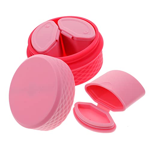 POPETPOP 1 Satz Creme-Box Make-up-Creme-dose Cremetiegel Silikon Kosmetikdose Mit Löffel Nachfüllbarer Pulverbehälter Leerer Lotionsbehälter Aufbewahrungskiste Kieselgel Fräulein Gesicht von POPETPOP