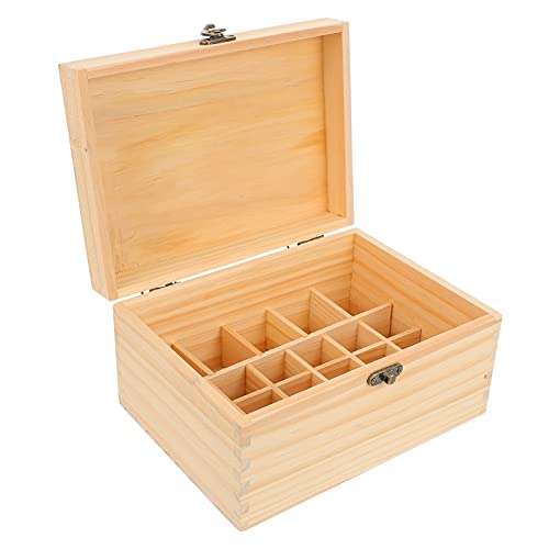 POPETPOP 1 Stück 23 Holzkiste Mit Ätherischen Ölen Hölzern Mülleimer-Organizer Reisetasche Für Ätherische Öle Etui Für Ätherische Öle Aus Holz Ätherisches Kiefernöl Panzer Reisen Holzkasten von POPETPOP