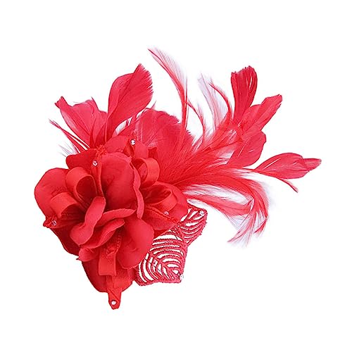 POPETPOP 1stk Blumenhaarspangen Für Frauen Vintage Brosche Für Damen Fascinator Haarnadel Fascinator-brosche Broschen Für Frauen Koreanische Haarspangen Dame Haarspange Perücke Braut Rose von POPETPOP