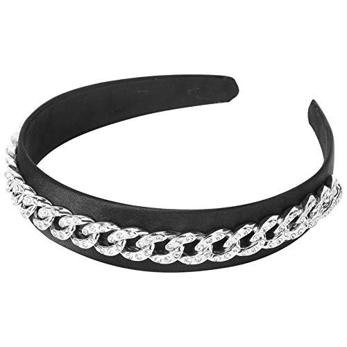 POPETPOP 1stk Stirnband Mit Metallkette Haarschmuck Für Frauen Hochzeit Einfaches Haarband Breiter Seitlicher Haarreif Für Mädchen Die Kette Fräulein Koreanische Version Hochwertiger Stoff von POPETPOP