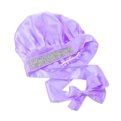 POPETPOP 1 Stück Pailletten-Duschhaube Satin-Mütze Schlaf-Bandanas Für Damen Mütze Mit Lockerem Haar Seiden-Mütze Mütze Aus Seidenhaar Seidenhut Miss-Satin-Material von POPETPOP