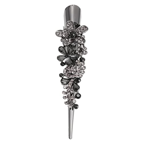 POPETPOP 1stk Retro Große Strass Metall Horn Clip Kopfschmuck Entenschnabel Clip Kristall Haarspange Haarschmuck Blumenklammern Retro-haarspangen Aus Metall Mosaik- Geldbörse Fräulein von POPETPOP