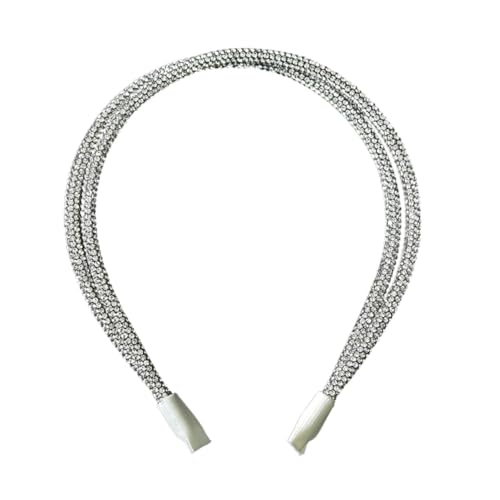 POPETPOP 1stk Stirnband Koreanische Haarzusätze Kopfschmuck Aus Strass Strass-stirnbänder Haarreifen Für Frauen Kristall Stirnbänder Hochzeitsfeier Tiara Legierung Braut Weißes Garn Mädchen von POPETPOP