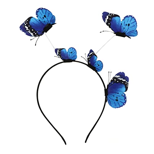 POPETPOP 1stk Kopfschmuck Fascinator Schmetterlings-haarreifen Shake Hochzeit Haar Fascinator Feenkostüm Damen Blaue Schmetterlinge Für Die Haare Cosplay Haarschmuck Fräulein Kleidung Schal von POPETPOP