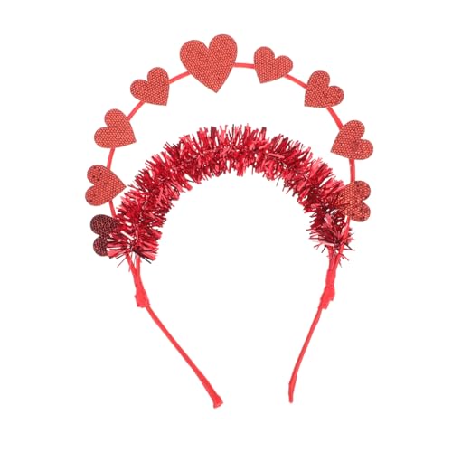 POPETPOP 1 Stück Valentinstag-Stirnband Rotes Herz-Bopper-Stirnband Herz-Kopf-Boppers Valentinstag-Kostüm Liebes-Herz-Stirnband Mädchen-Accessoires Haar-Accessoire Einfache von POPETPOP