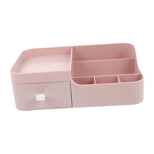 POPETPOP 1 Stück Karton Desktop-aufbewahrungsbox Multifunktions-schreibtisch-organizer Speicherhalter Rosa Behälter Bilden Make-up-aufbewahrungsregal Schminktisch Aufbewahrungskiste Gummi von POPETPOP