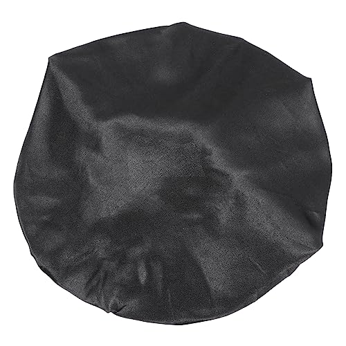 POPETPOP 1stk Haarhut Frauenhaube Schlummertrunk Hut Duschhut Silk Sleeping Cap Haarausfall Kappe Frauen Schlafen Hut Silk Cap for Sleeping Krebs Hut Black Cap Nachts Satin Fräulein Mütze von POPETPOP