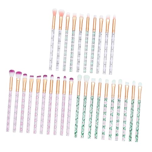 POPETPOP Makeup Bürsten 10st Lidschatten Make-up-pinsel Für Die Frau Augen-make-up-pinsel Kunststoff-griff Marmorierung Make-up Pinsel von POPETPOP