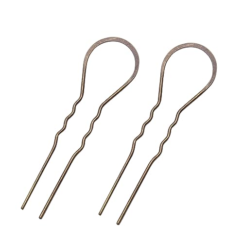 POPETPOP 10st Französisch Frauen Haarspange U-förmiger Haarstab Vintage-metallhaar Frisiergriffclip Haarspangen Aus Metall Für Damen Haarnadeln Für Brötchen Wellenhaar Gabel Braut Jahrgang von POPETPOP