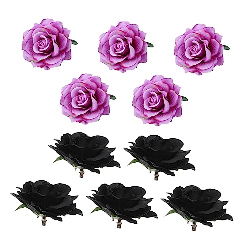 POPETPOP 10st Rosafarbene Haarspange Haarspangen Für Damen Haarschmuck Für Frauen Hochzeit Haarschmuck Für Damen Braut Kopfschmuck Floraler Kopfschmuck Stoff Rosen Strand Schmücken von POPETPOP