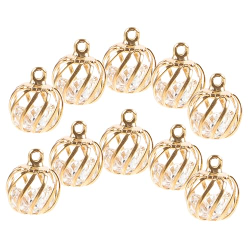 POPETPOP 10 Stück Teiliges DIY Hohlperlen Anhänger Lantern Charms für Schmuckherstellung Leichte Hohle Laternenperlen für Ohrringe Armbänder Halsketten für Charms Armbänder und DIY von POPETPOP