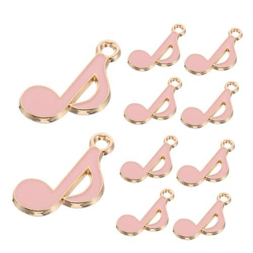 POPETPOP 10 Stück Teiliges Emaille Charms in Musikalische Noten Anhänger aus Legierung DIY Schmuckzubehör für Ohrringe Armbänder und Halsketten Tragbare für Kreative Schmuckgestaltung von POPETPOP