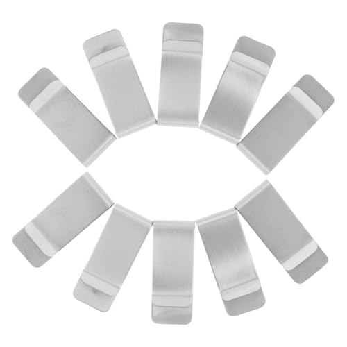 POPETPOP 10 Stück Teiliges Geldklammer und Kartenhalter mit Stiftschlaufe Minimalistischer Metallclip für Geldscheine Kreditkarten und Stifte Kompakt Leicht Vielseitig für Büro und Alltag von POPETPOP