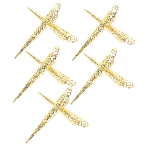 POPETPOP 10 Stück Teiliges Goldene Lange Fingernagel krallen Dekorative Kostüm fingerspitzen Einfache Anwendung für Halloween Party Festival und Cosplay von POPETPOP